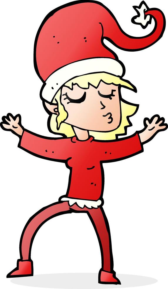 santa's helper cartoon vector