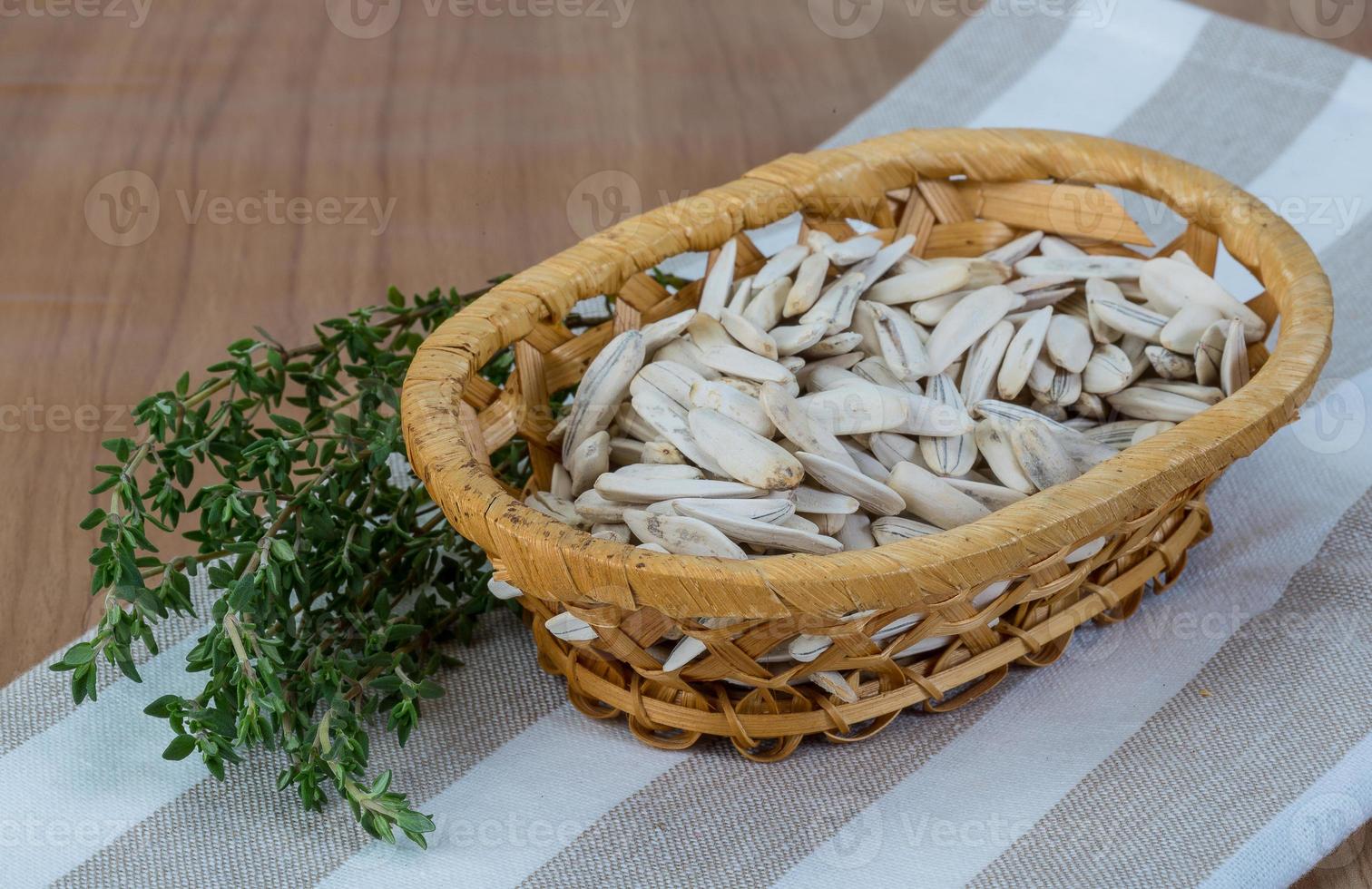 White sunflower seeds photo