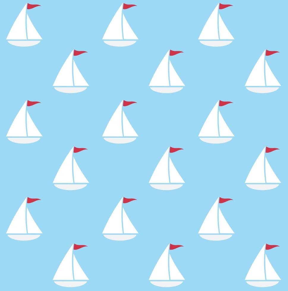 Seamless pattern of boats vector