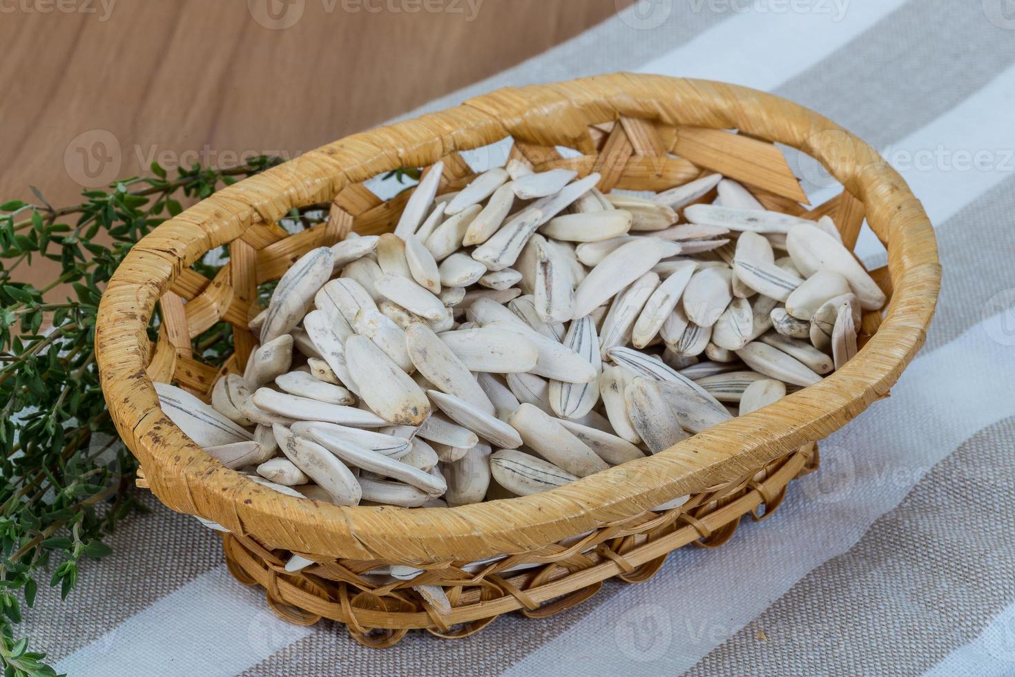 White sunflower seeds photo