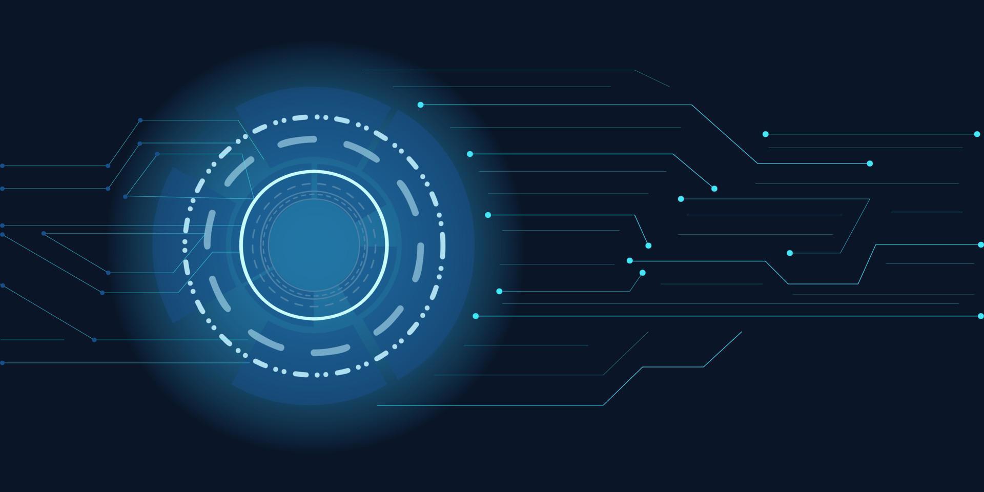 tecnología de fondo inteligencia artificial mecánica vector