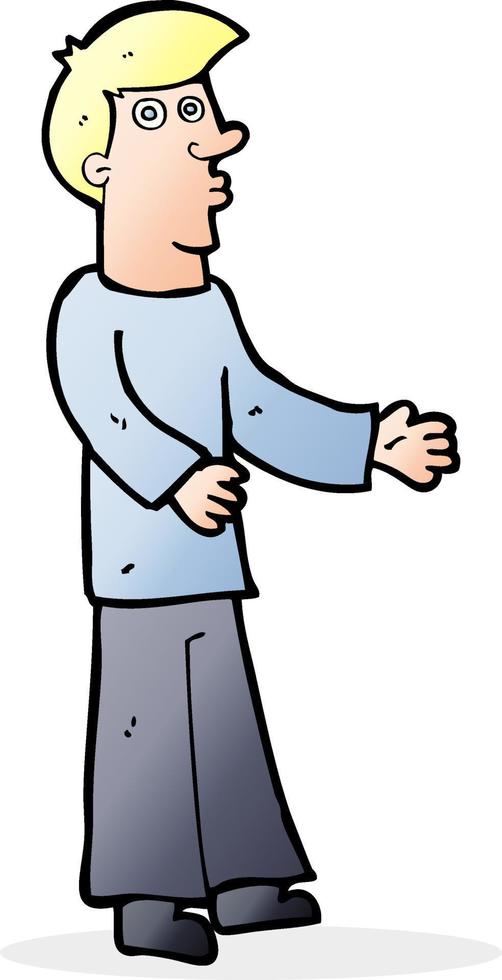 cartoon curious man vector