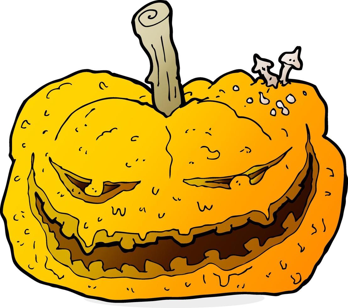 calabaza de halloween de dibujos animados vector