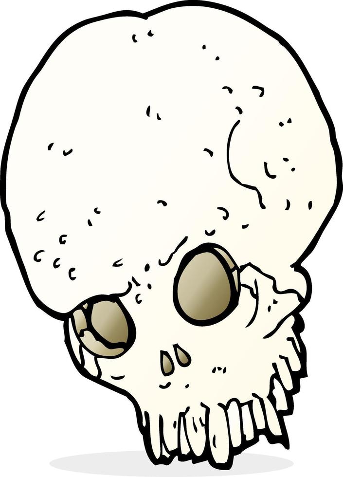 cartoon spooky skull vector