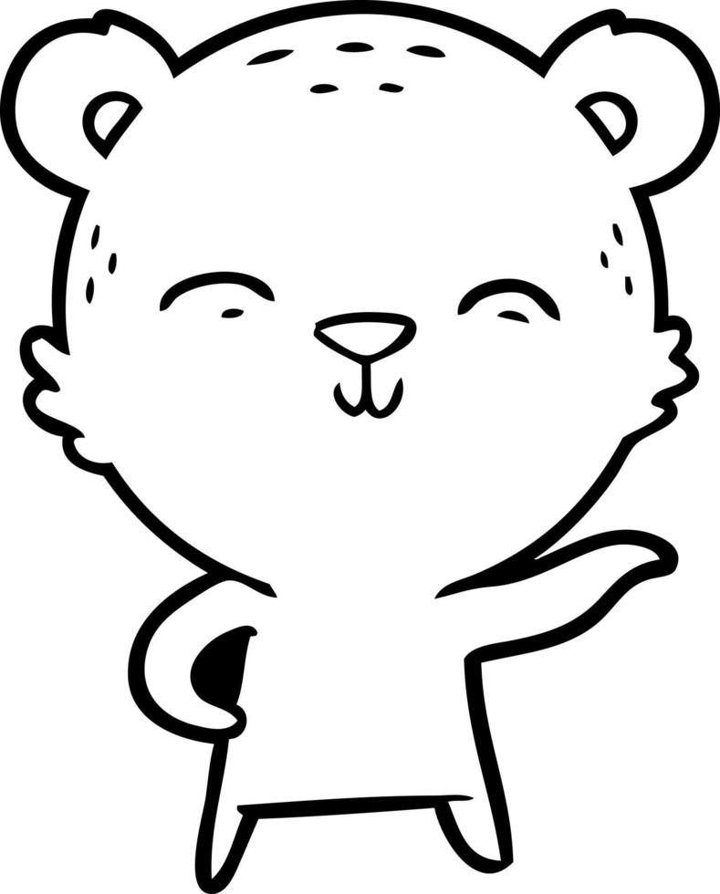 happy cartoon bear vector