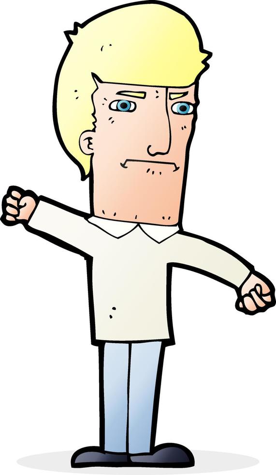 cartoon angry man vector
