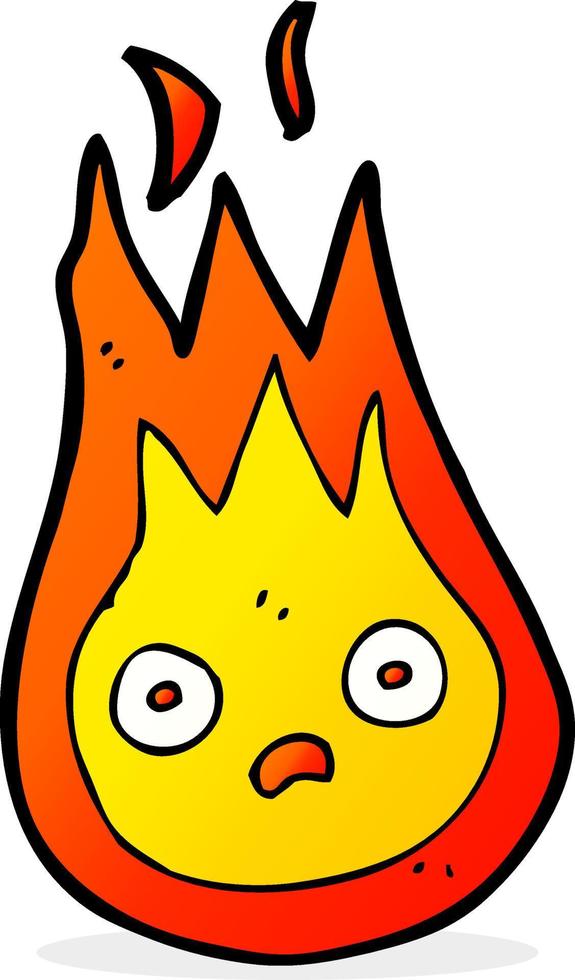 cartoon friendly fireball vector