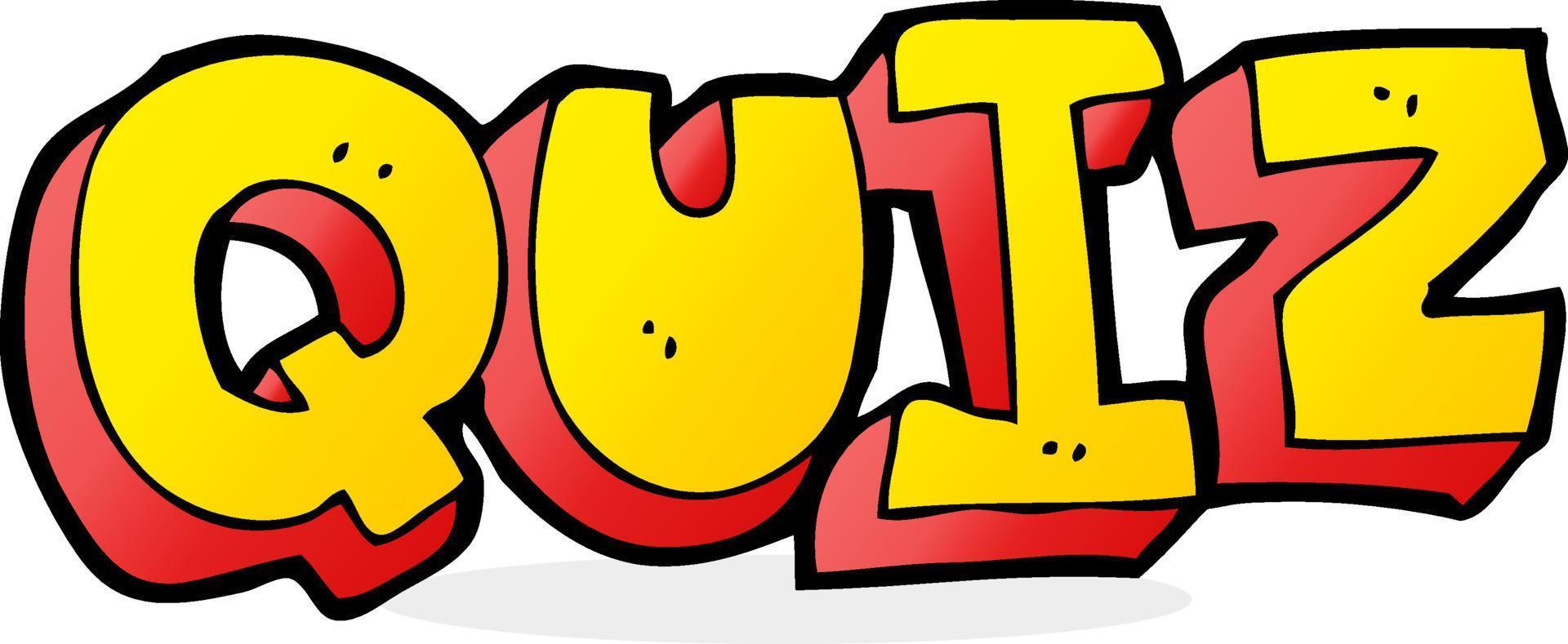 cartoon quiz sign vector
