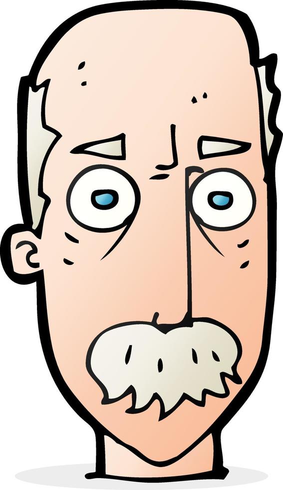 cartoon man with mustache vector