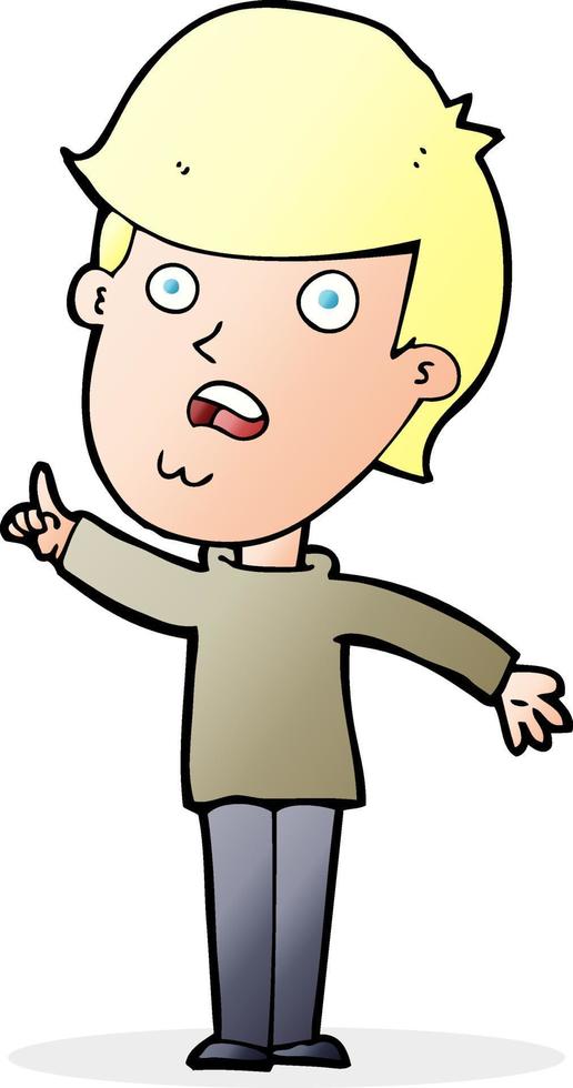 cartoon man asking question vector