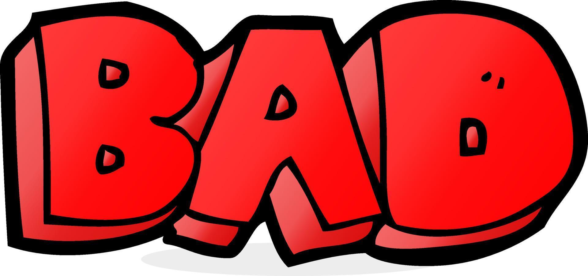 cartoon bad sign vector