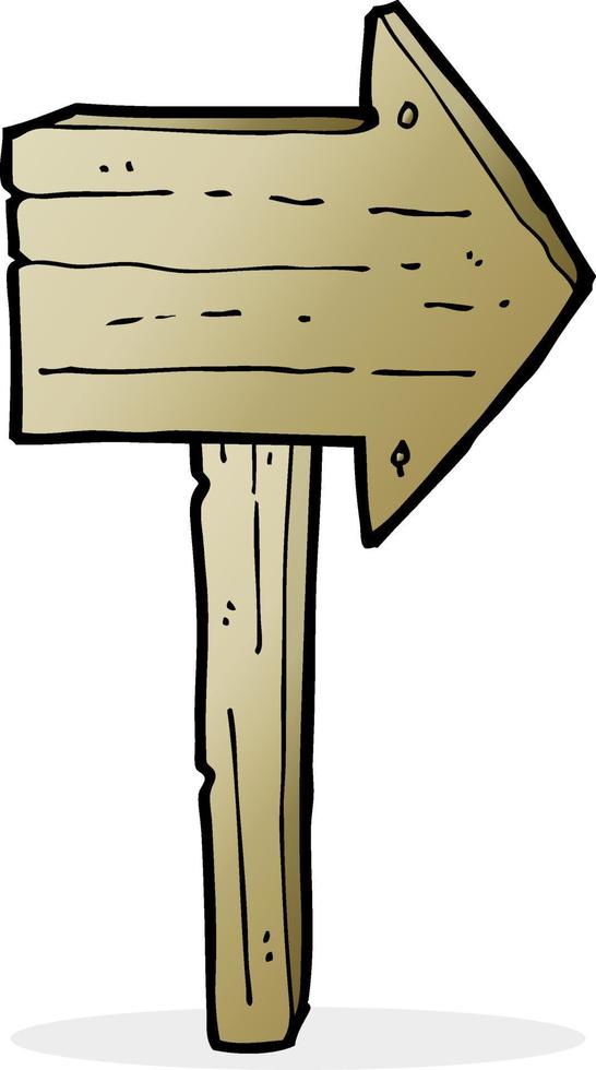 cartoon sign post vector