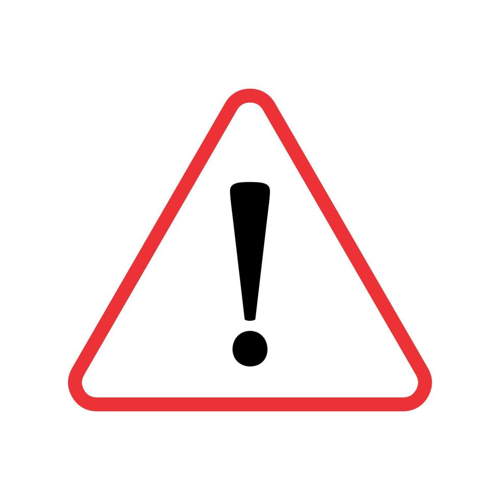 Warning Vector Icon Warning Red Sign