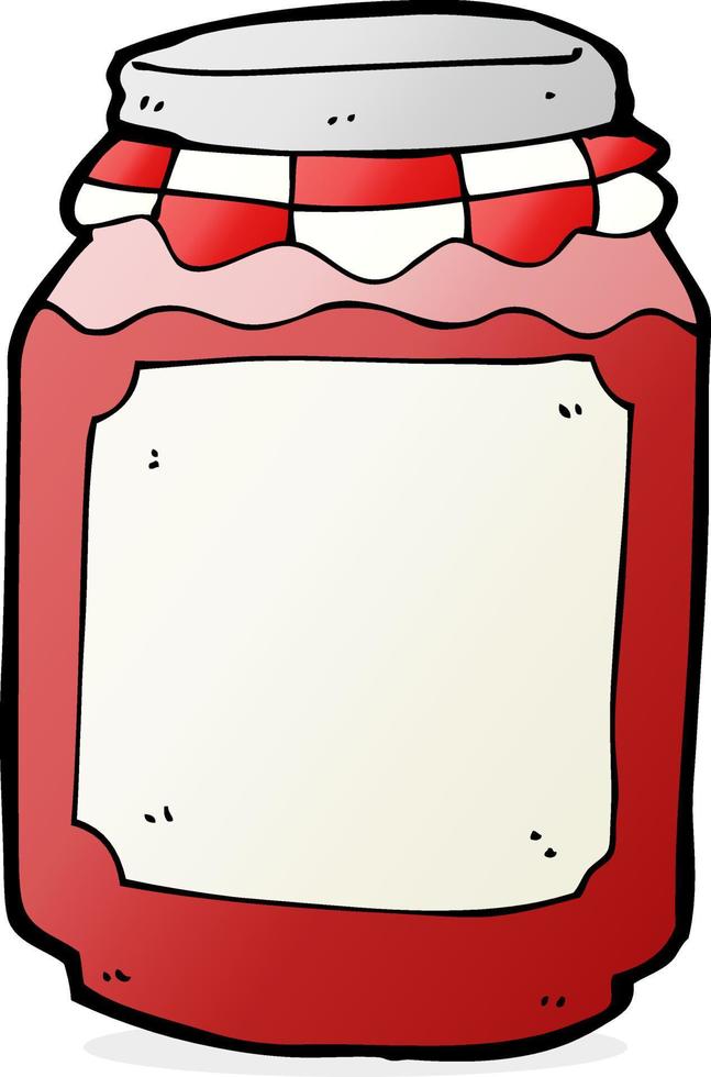 cartoon jar of jam vector