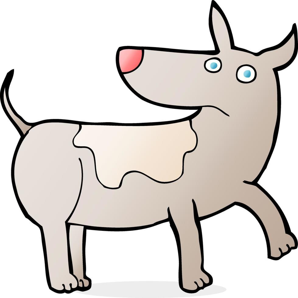 funny cartoon dog vector