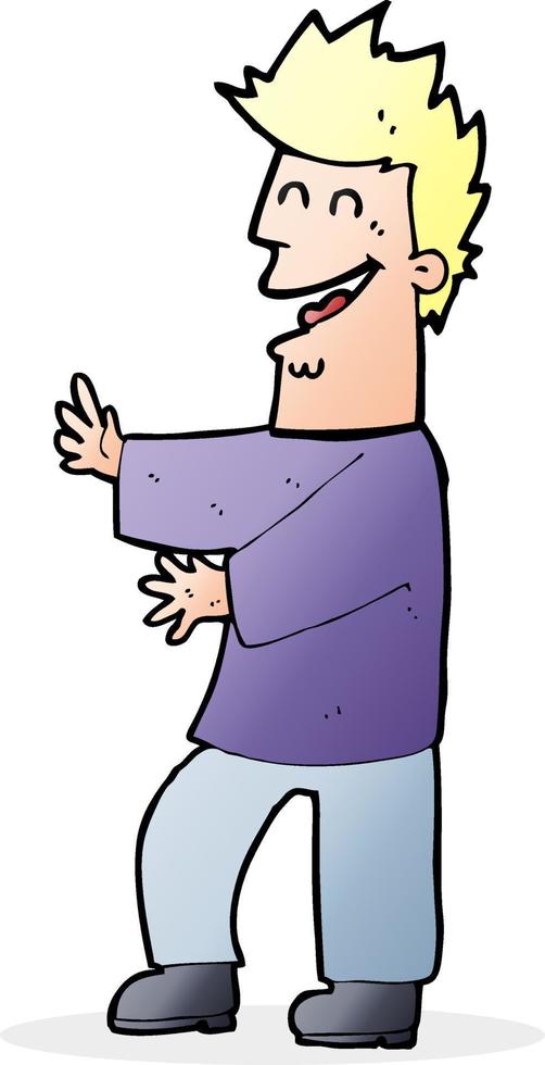cartoon laughing man vector