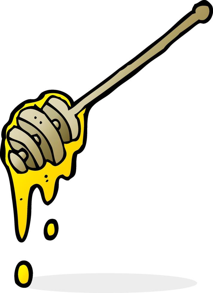 cartoon honey stick vector