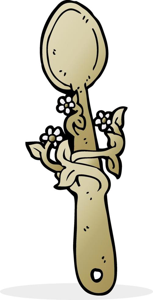 cartoon wooden spoon vector