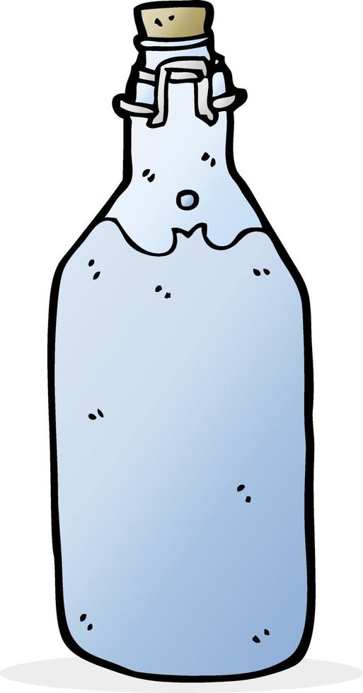 cartoon old style water bottle vector