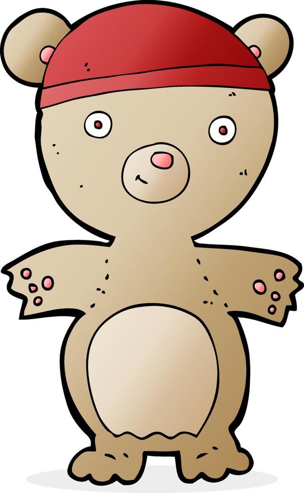 oso de peluche de dibujos animados vector