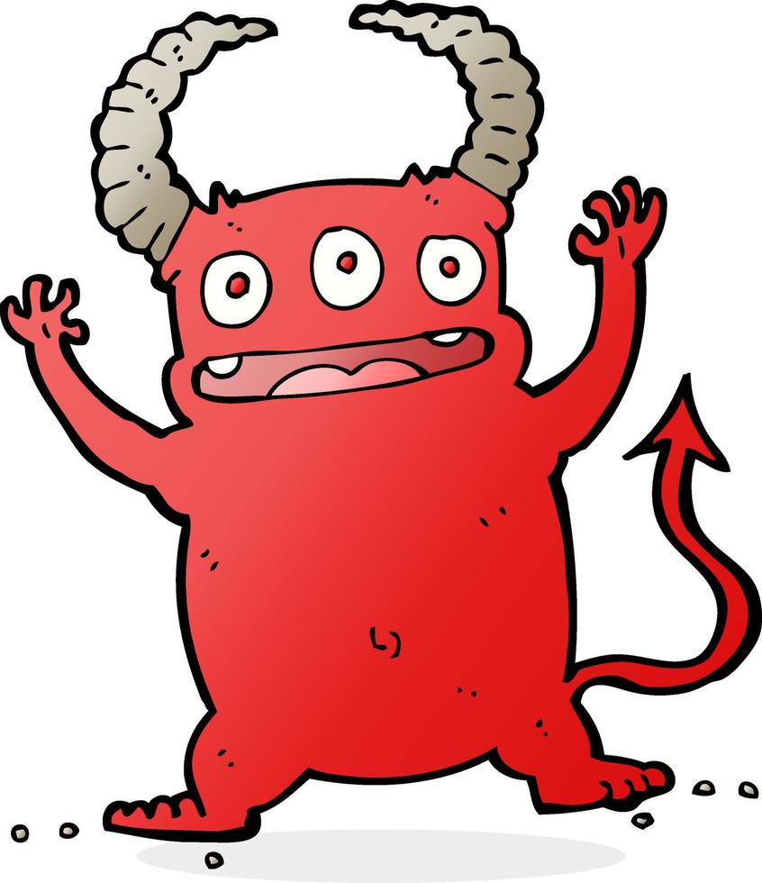 cartoon little devil vector