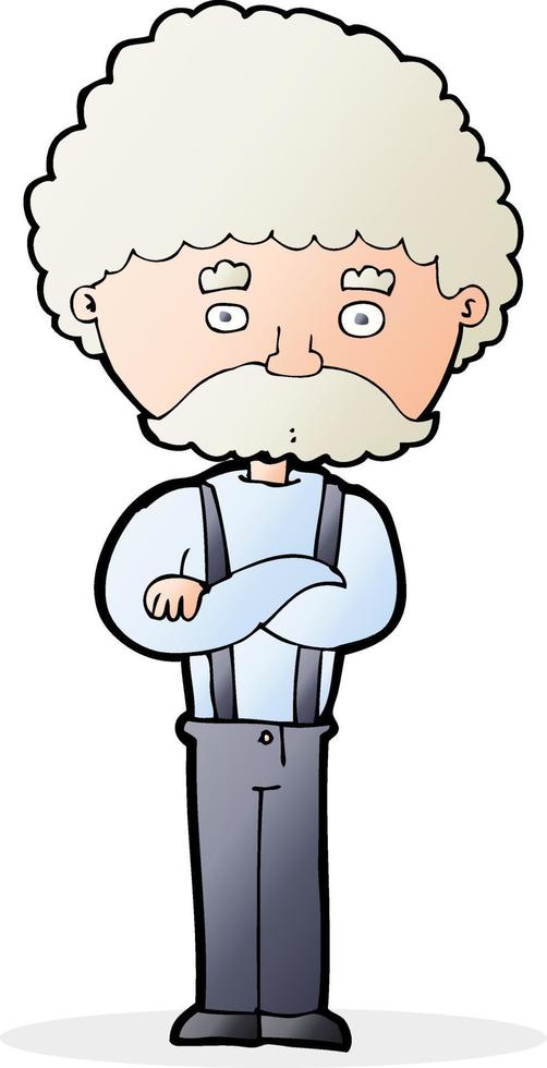 cartoon old man vector