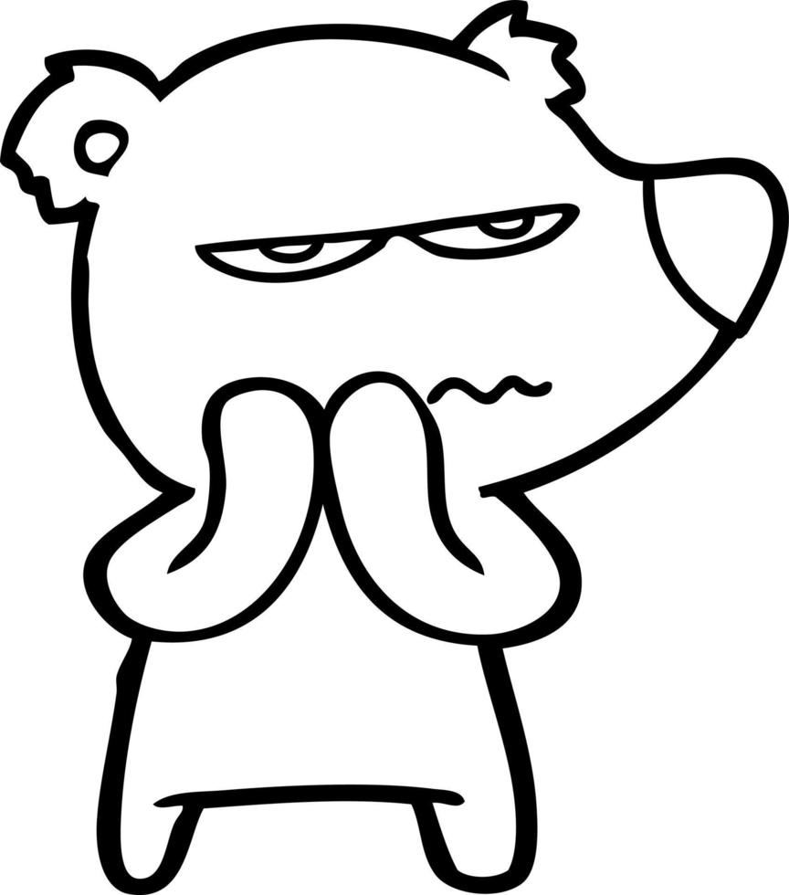 angry bear cartoon vector
