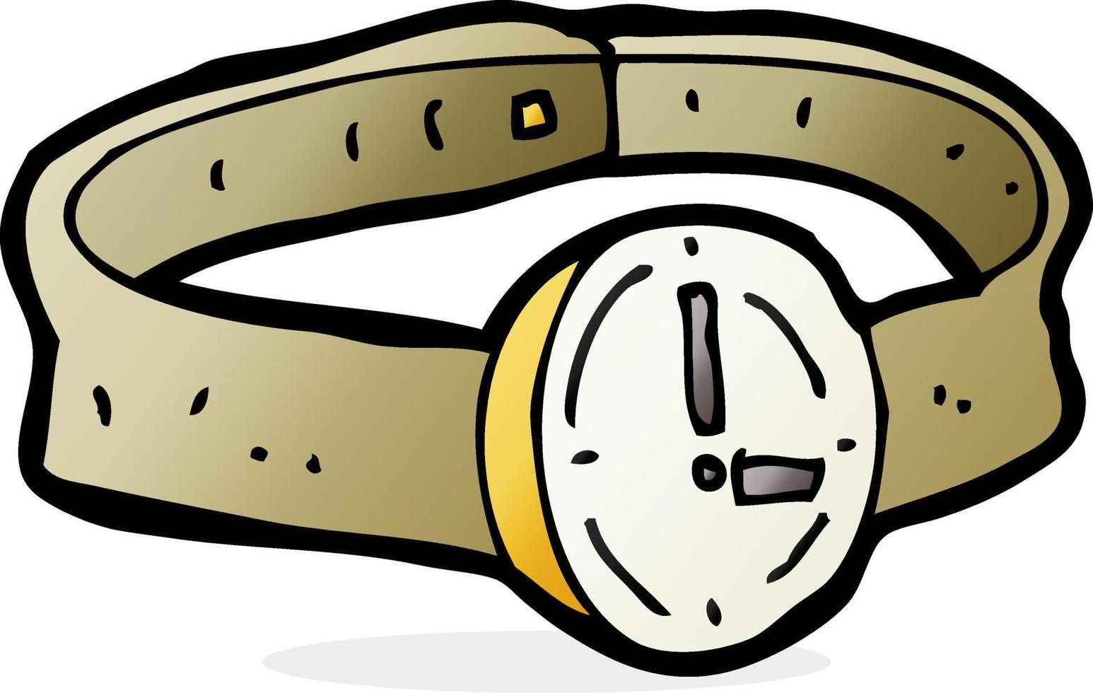 cartoon wrist watch vector