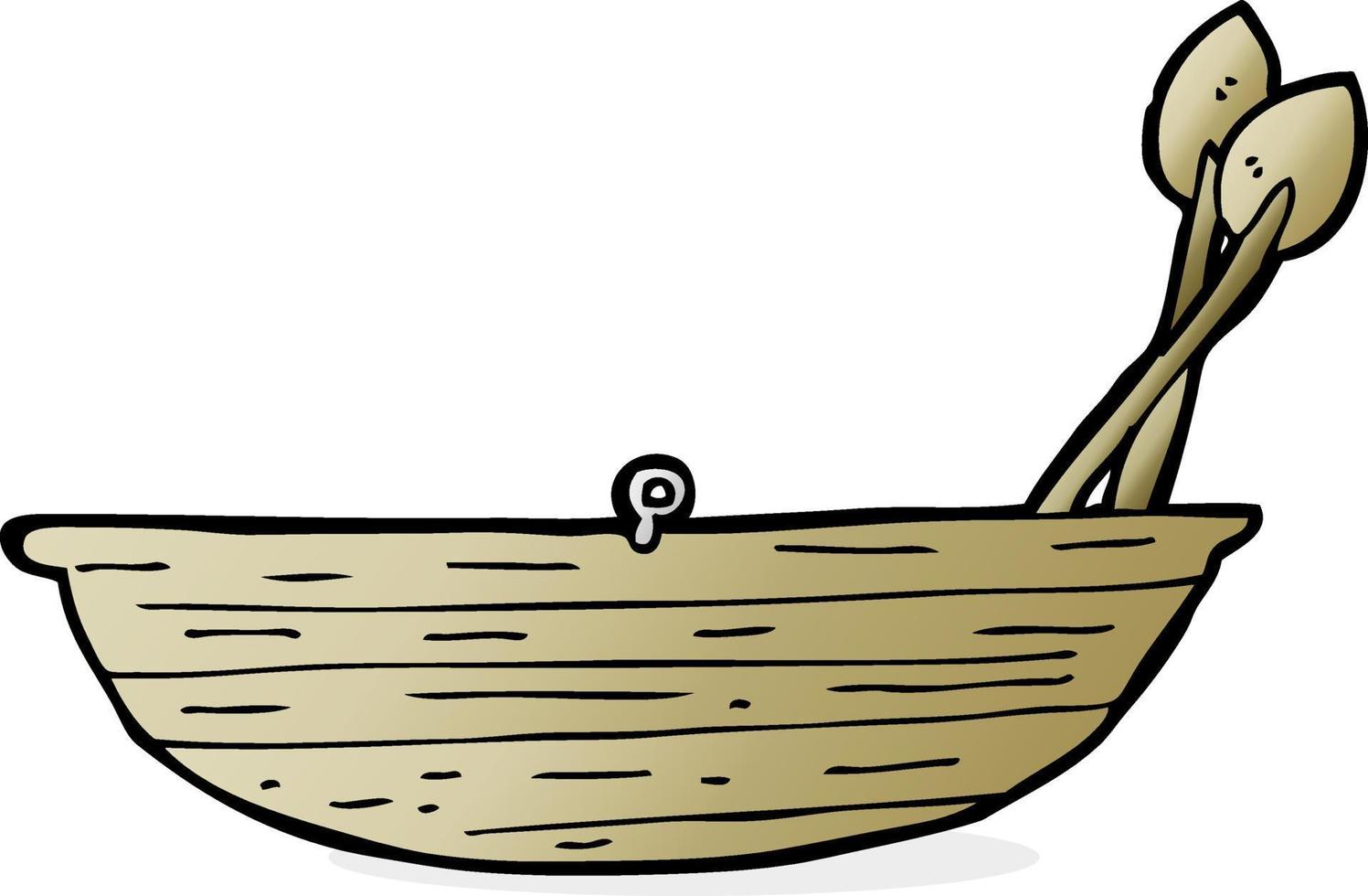 bote de remos de dibujos animados vector