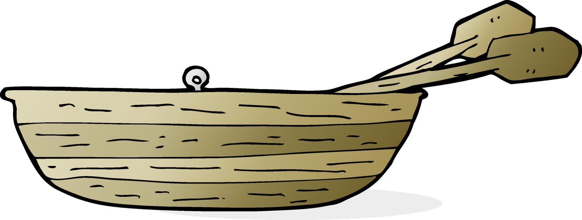 cartoon rowing boat vector