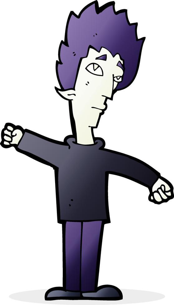 cartoon vampire man vector