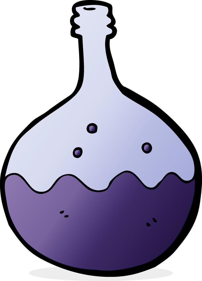 cartoon bubbling chemicals vector