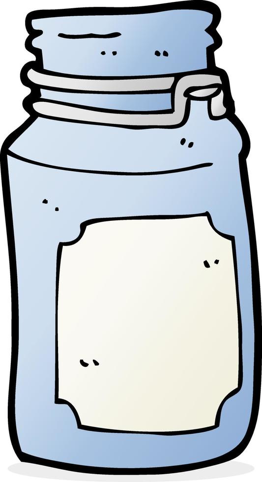 cartoon kitchen jar vector