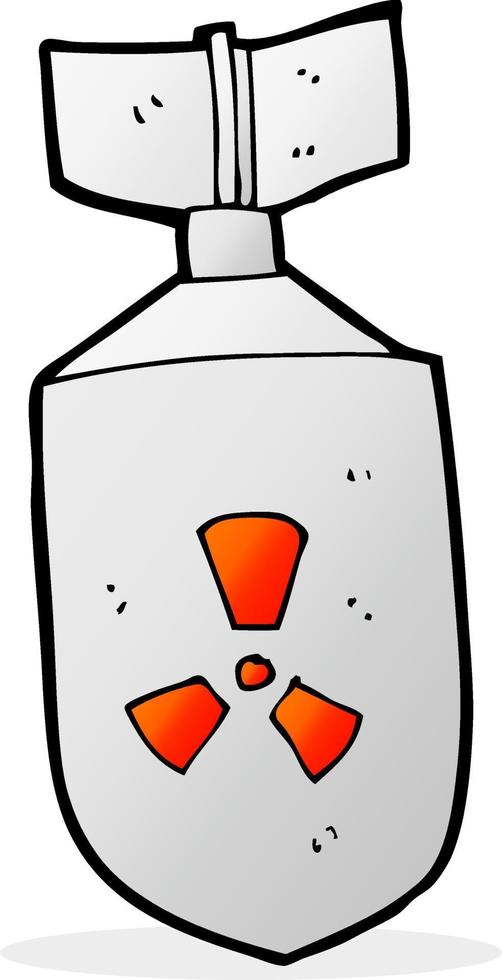 cartoon nuclear bomb vector