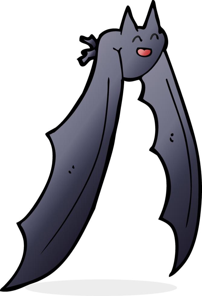 cartoon flying bat vector