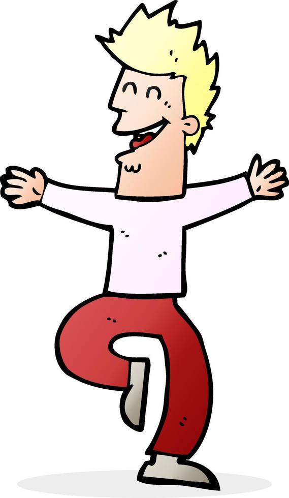 cartoon laughing man vector