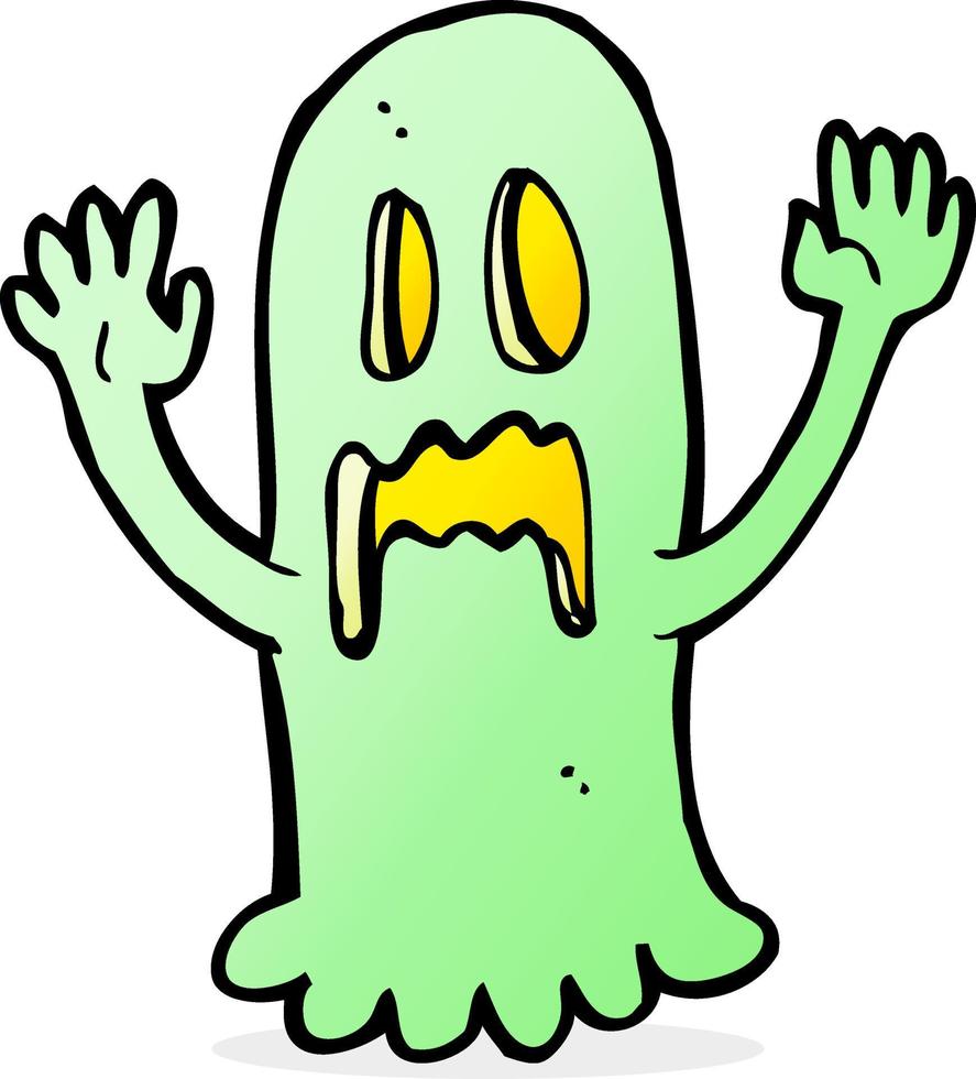 fantasma espeluznante de dibujos animados vector