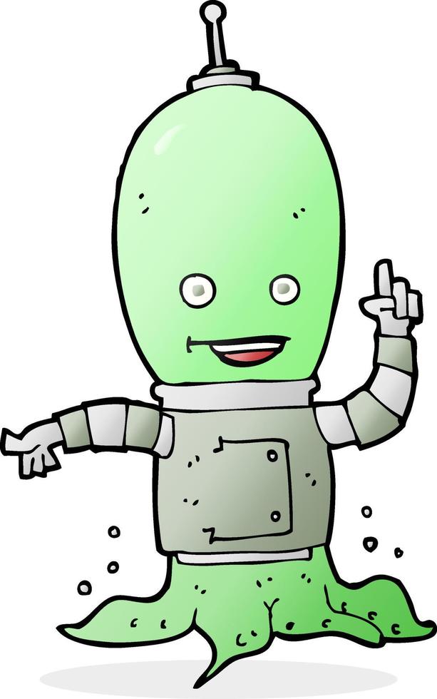 astronauta alienígena de dibujos animados vector