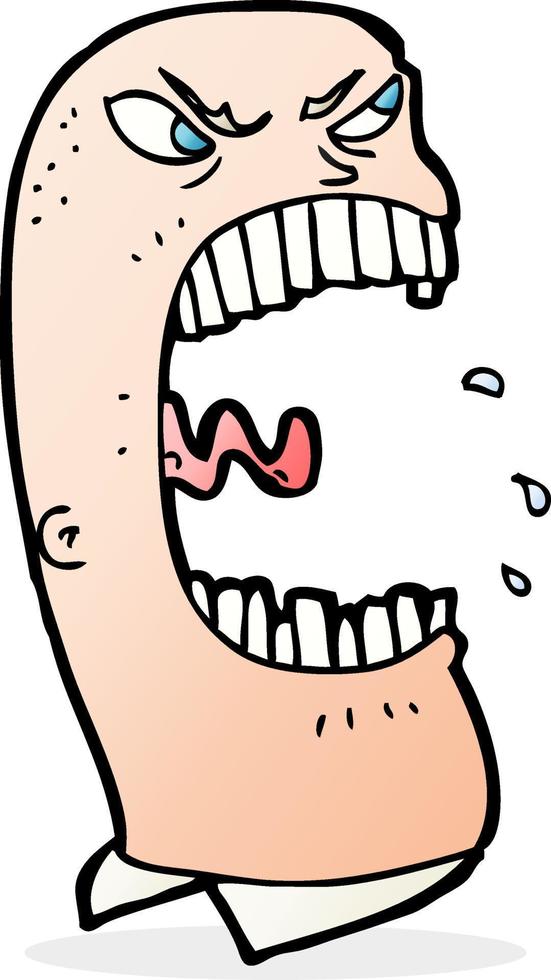 cartoon furious man shouting vector