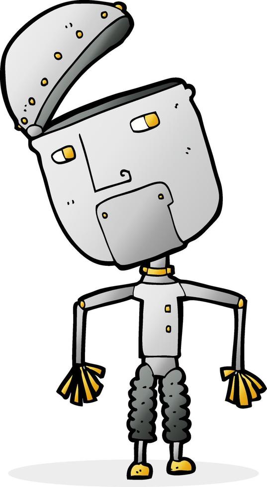 robot divertido de dibujos animados vector