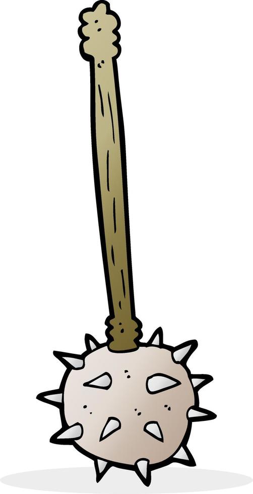 cartoon medieval mace vector