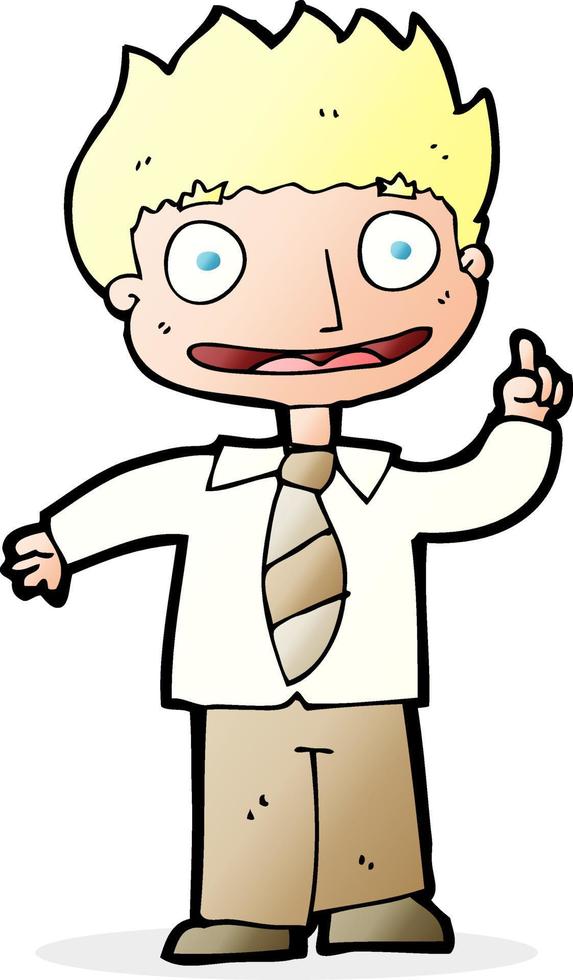 cartoon man with idea vector