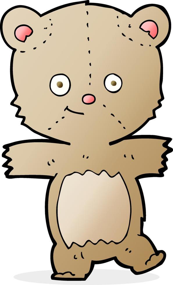 cartoon funny teddy bear vector