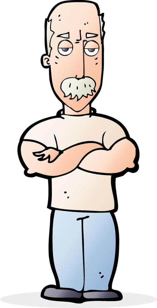 cartoon angry man with mustache 12281366 Vector Art at Vecteezy