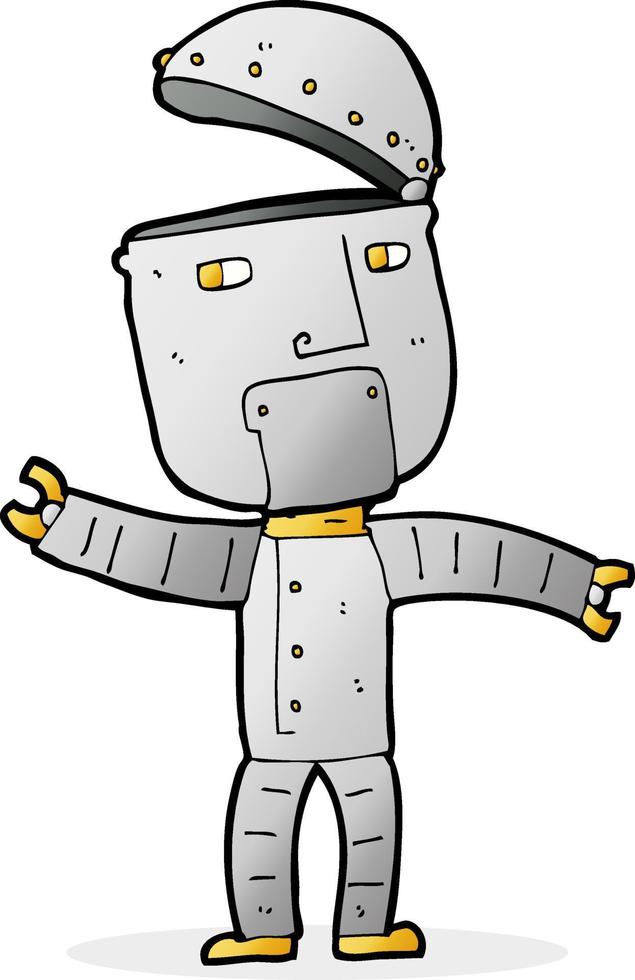 cartoon funny robot vector