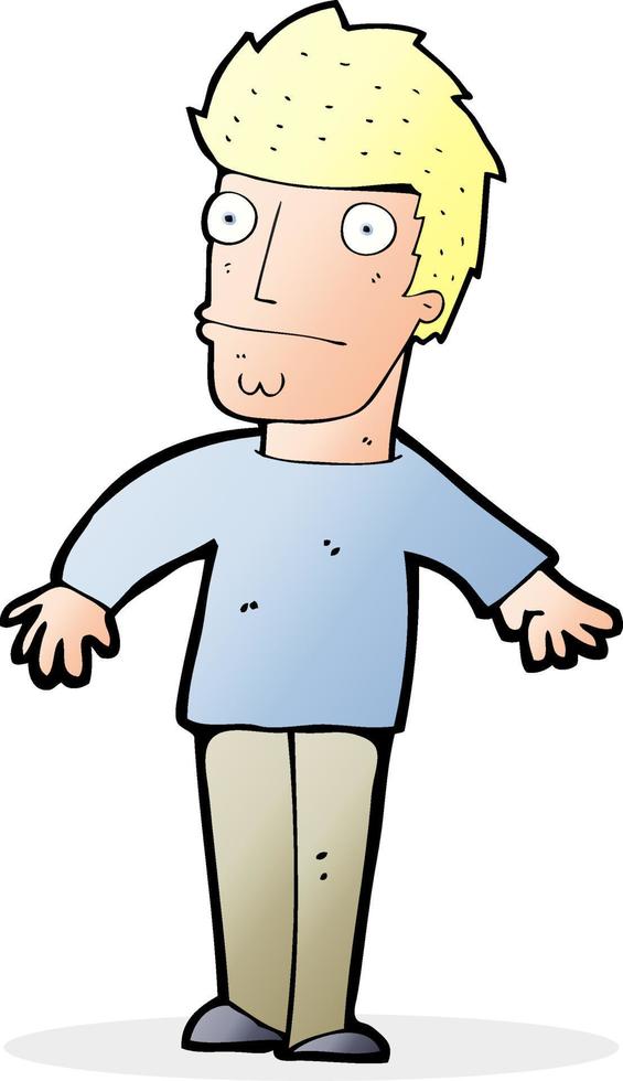 cartoon worried man vector