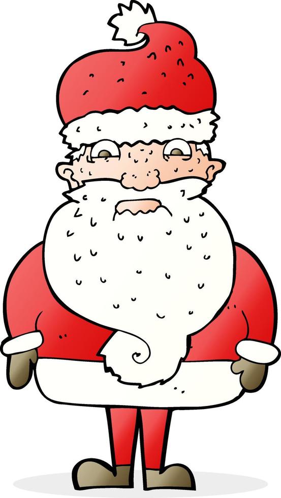 cartoon grumpy santa claus vector