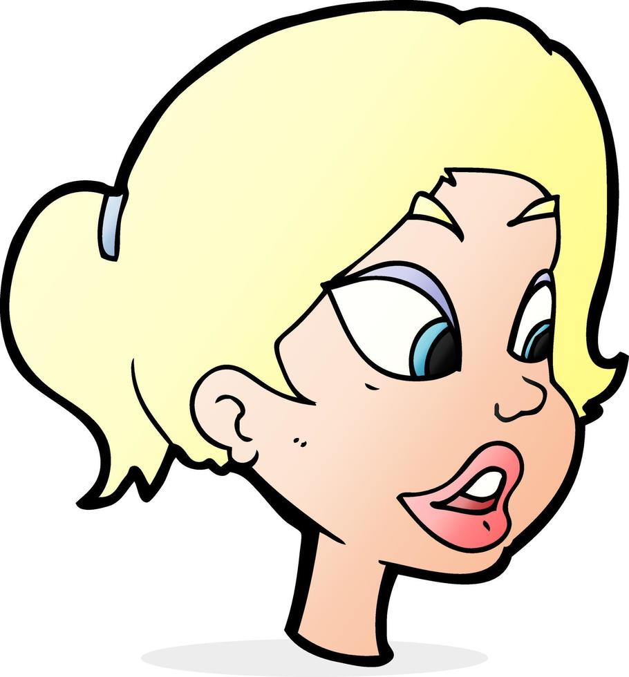 cartoon friendly woman vector