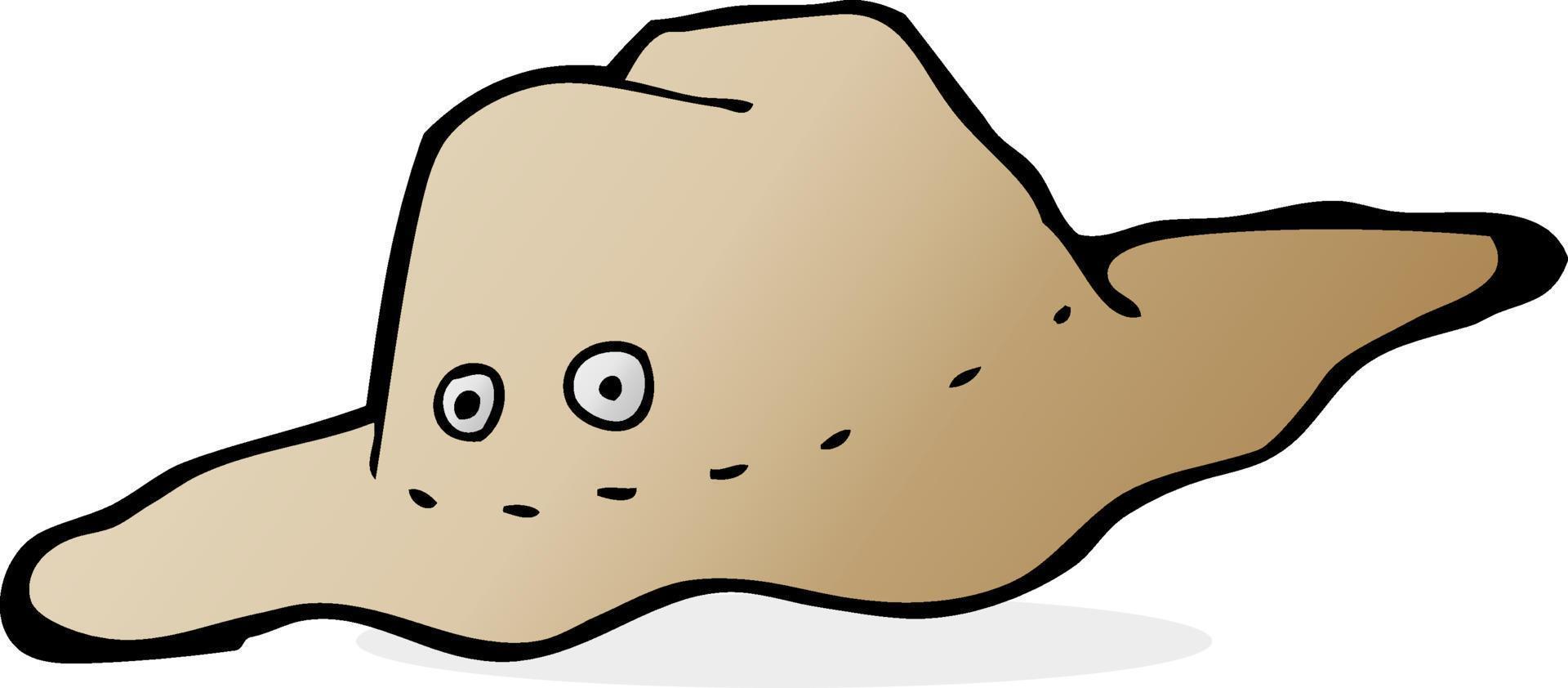cartoon old australian hat vector