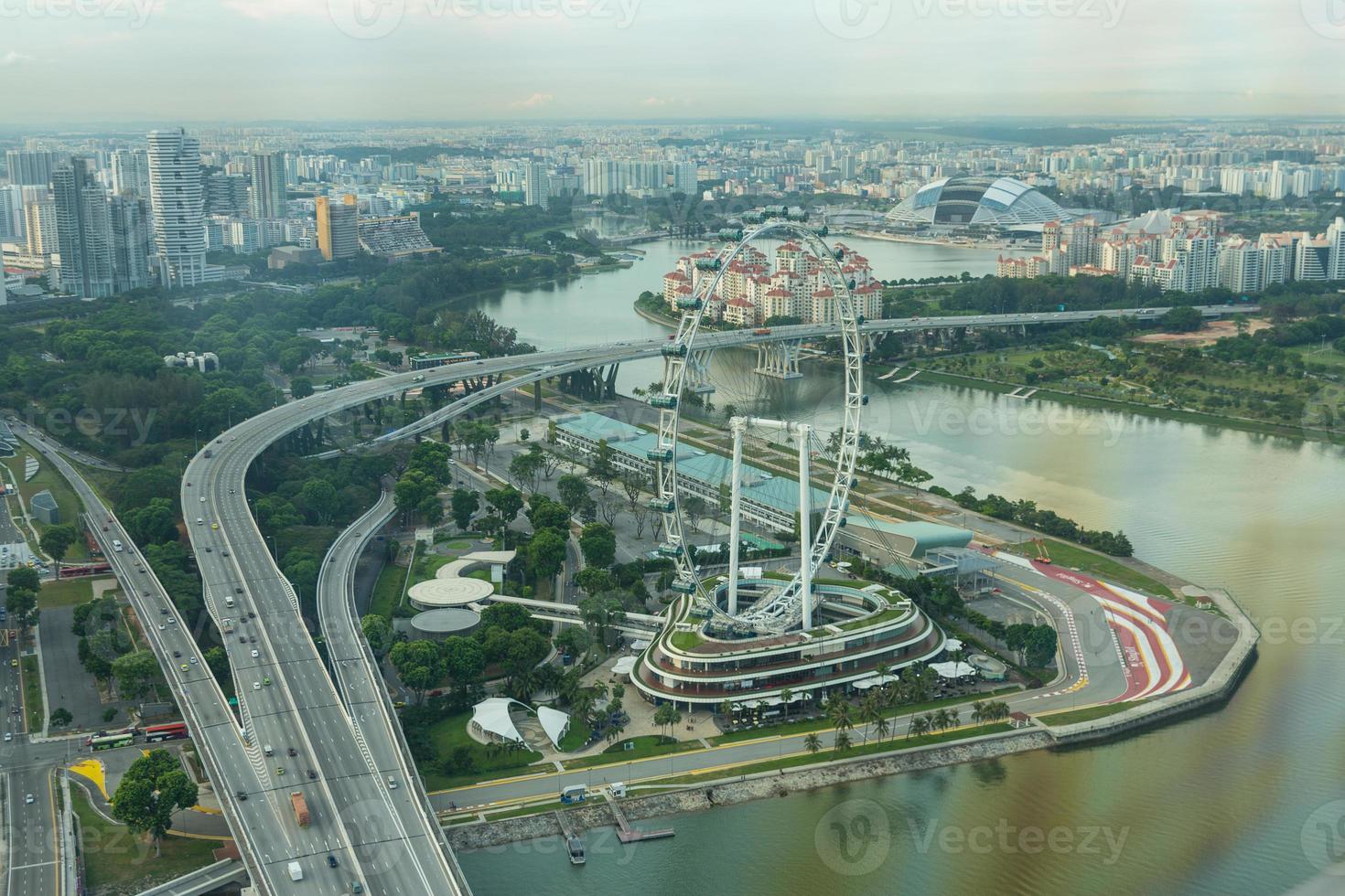 View of Singapore city skyline photo
